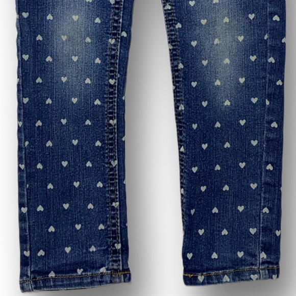 Cat & Jack, EUC, Denim Dark Wash, Polka Dot, Skinny Jeggings, Girls, Size 5T - Picture 4 of 12